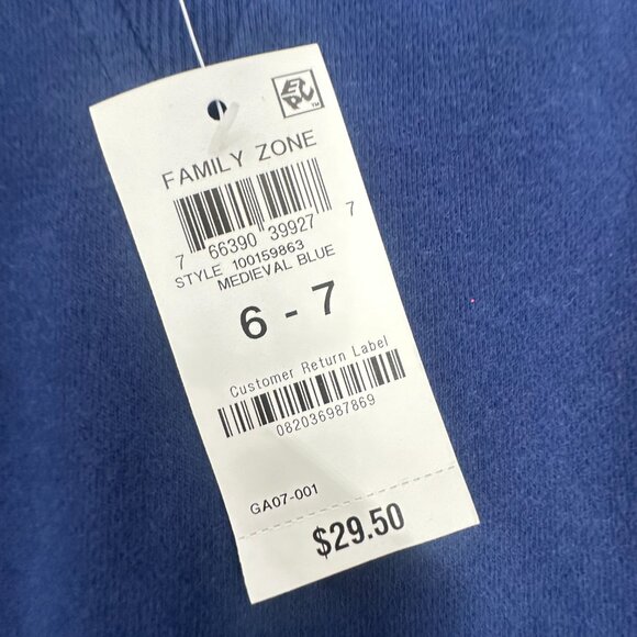 New! Kids Charter Club Crewneck Sweater Medieval Blue 6-7 Cotton Blend $29.50 - Picture 3 of 10